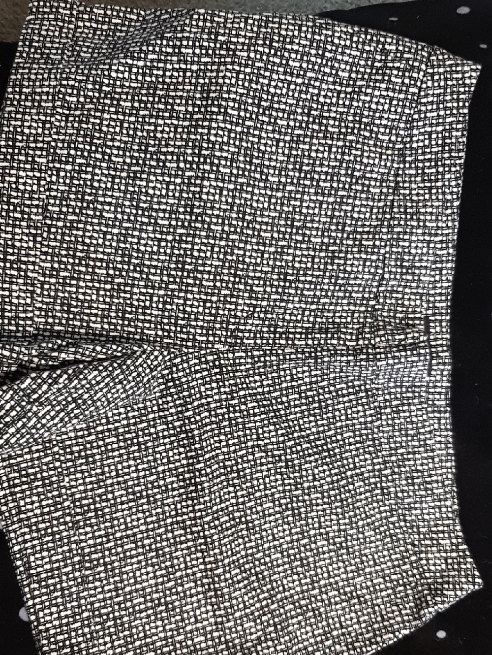 Apt. 9 Black and White Grid-Pattern Chino Shorts Size 16